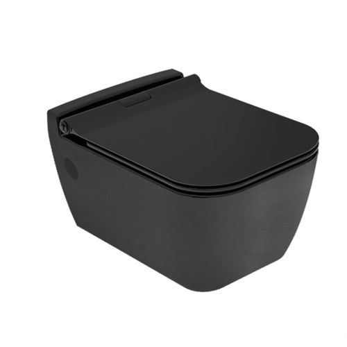 ΛΕΚΑΝΗ WC ΚΡΕΜΑΣΤΗ ΜΕ ΚΑΛΥΜΜΑ ΒΑΚΕΛΙΤΗ SEREL RITA RT1000C-401 Black Matt 52 cm